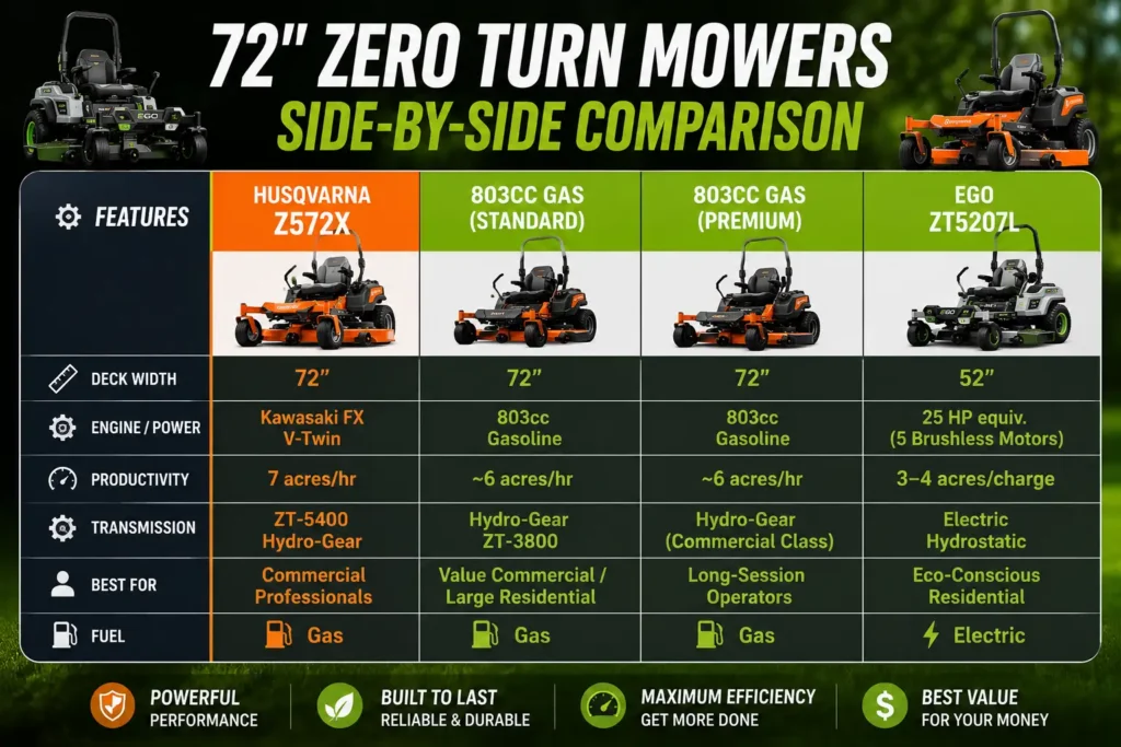 Best 72 inch zero turn mower