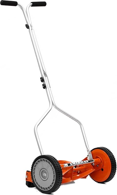 American Lawn Mower Company 1204-14 14-Inch 4-Blade Red Push Reel Lawn