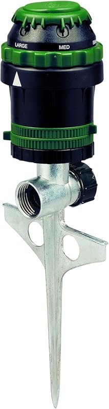 Gear-Drive Sprinkler on Metal T-Spike, Efficient Watering for Lawns an