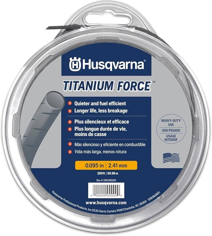 Husqvarna Titanium Force 0.095-Inch Spooled Trimmer Line, 140-Foot Pro