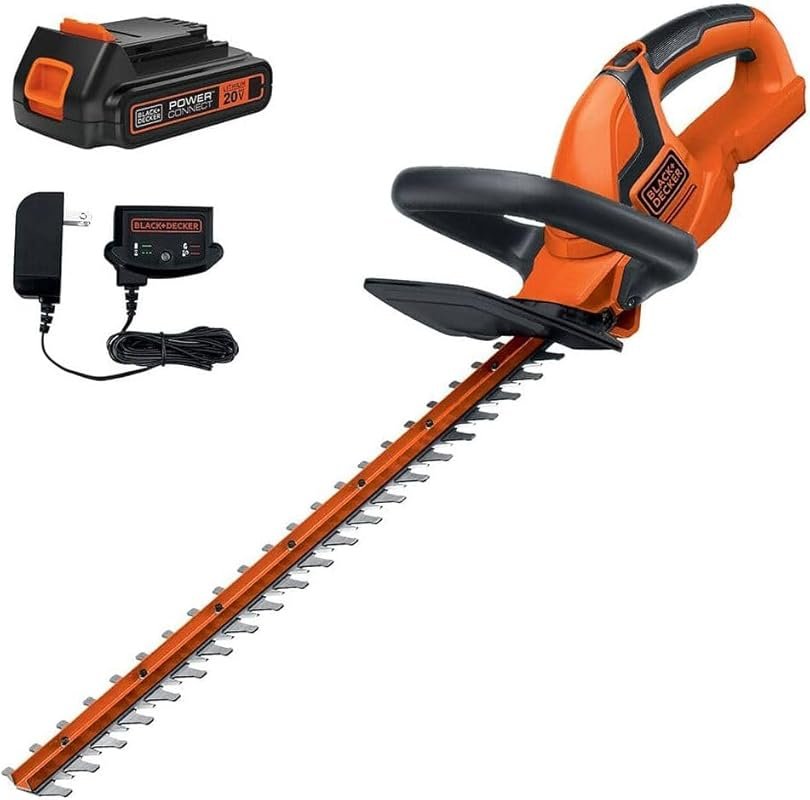 BLACK+DECKER 20V MAX 22-Inch Cordless Hedge Trimmer - Lightweight with