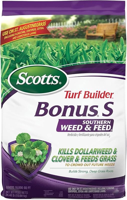 Scotts Turf Builder Bonus S Southern Weed & Feed2 for Lawn Care, 10,00