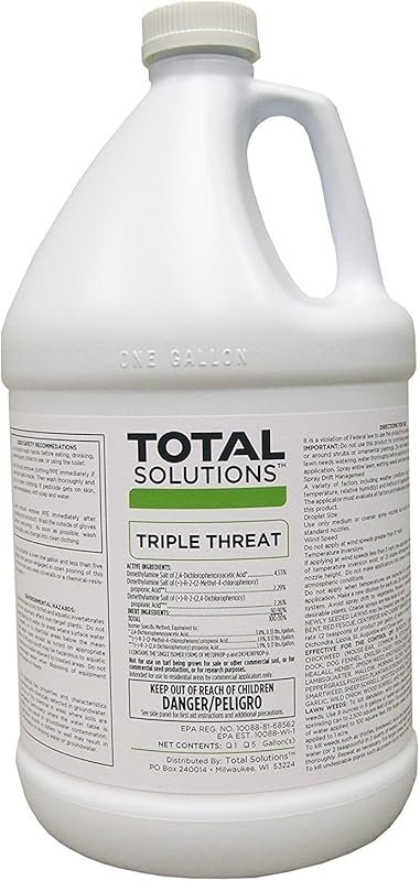 Triple Threat Selective Weed Killer Herbicide for Lawns and Turf, 1 Ga