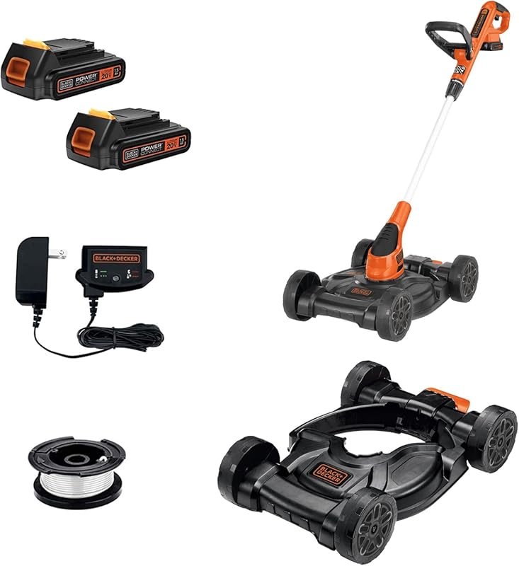BLACK+DECKER 3-in-1 Cordless Lawn Mower, String Trimmer, and Edger Com