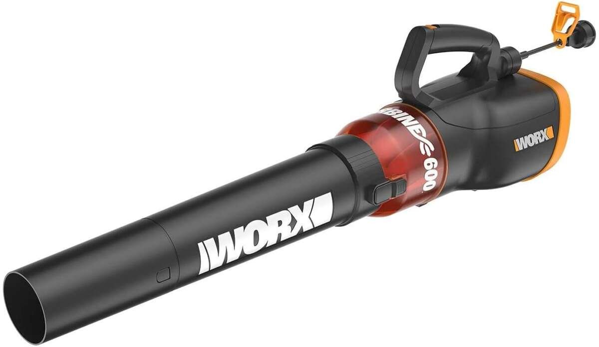 WORX WG520 12 Amp Electric Turbine Leaf Blower for Lawn Care with 600 