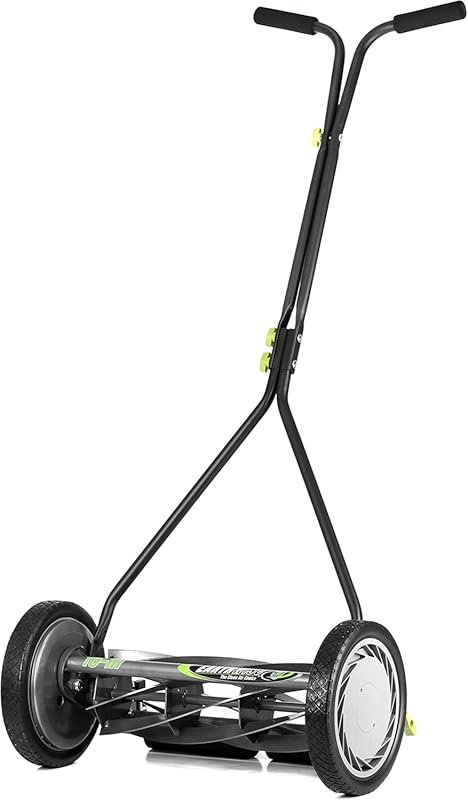 Earthwise 1715-16EW 16-Inch 7-Blade Grey Push Reel Mower for a Quiet, 