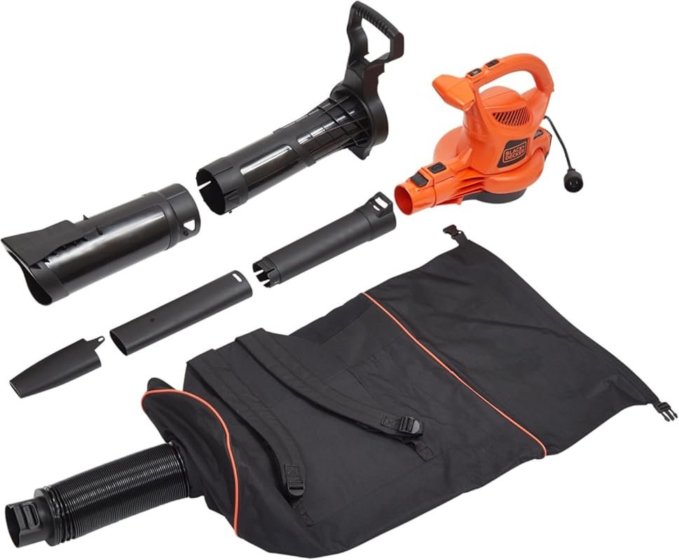 BLACK+DECKER BEBL7000 Corded 3-in-1 Leaf Blower, Vacuum & Mulcher with