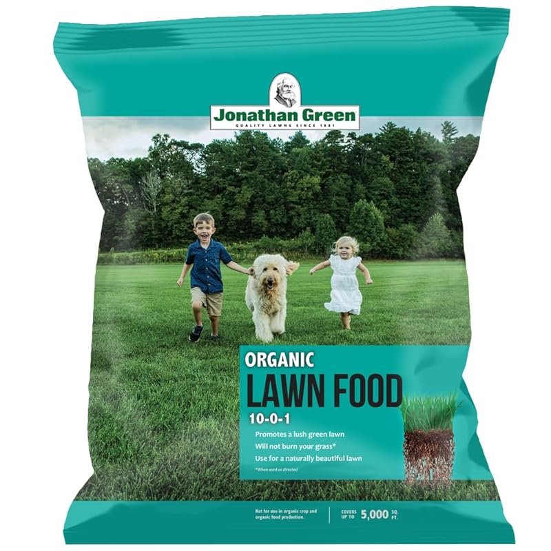 Jonathan Green Organic 8-0-1 Lawn Food – 20lb, Feeds All Grass Types, 
