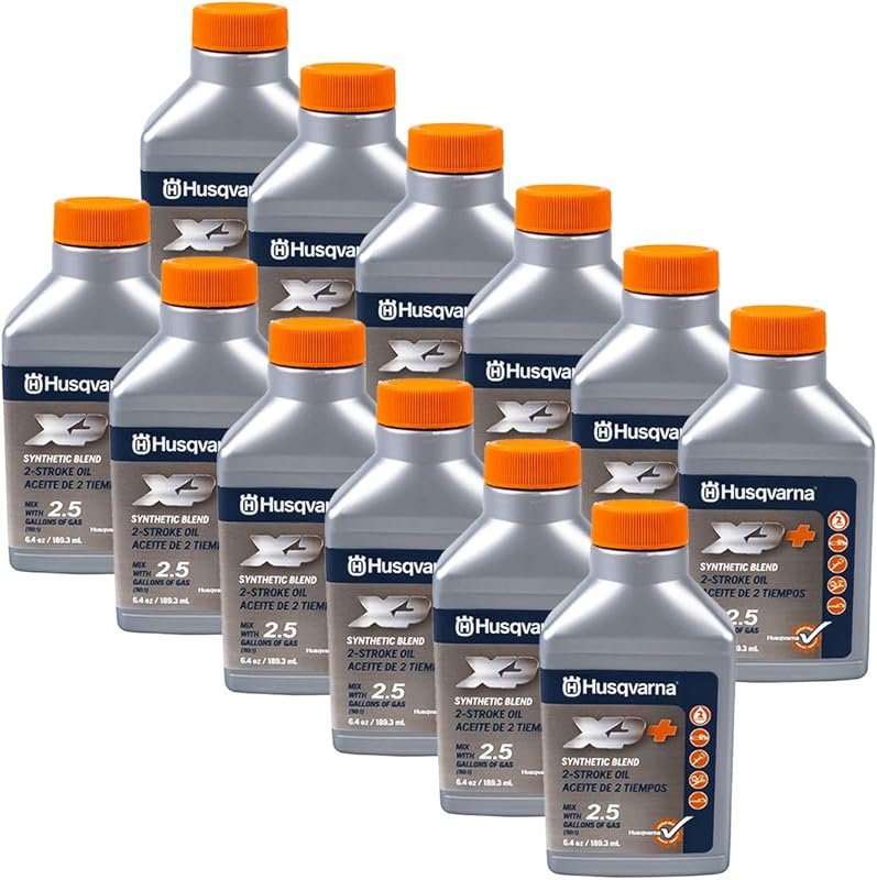 Husqvarna 12PK Genuine OEM XP 2-Cycle Oil: 2.5 Gallon Mix, 6.4oz for S