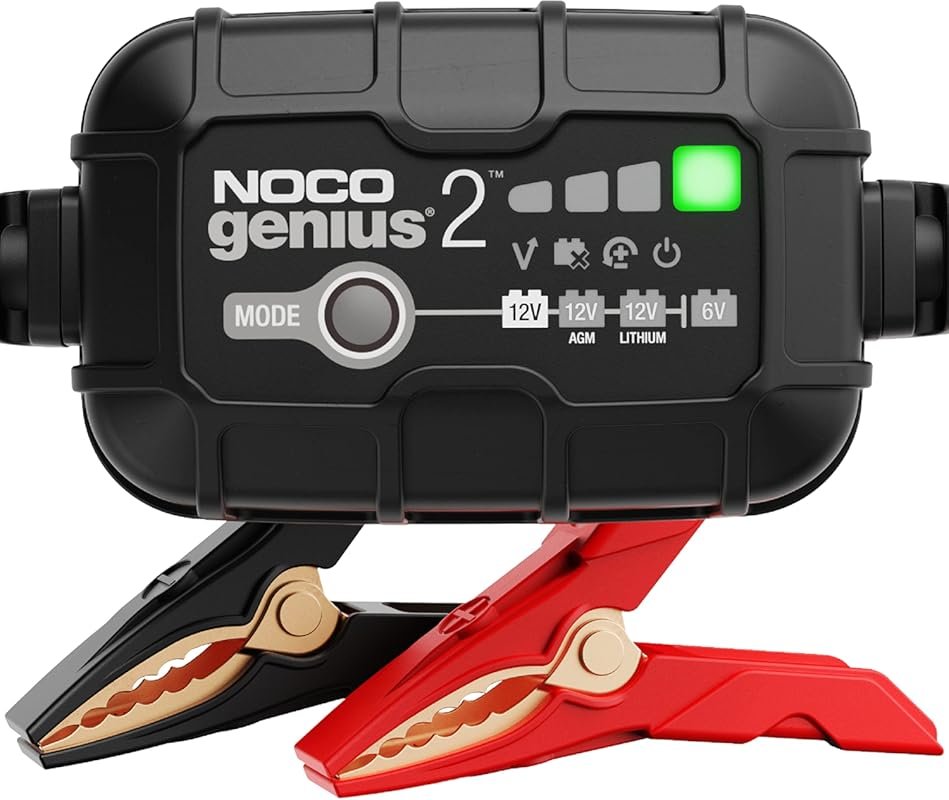NOCO GENIUS2 2A 6V/12V Smart Battery Charger, Maintainer, and Desulfat