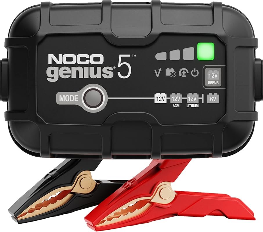 NOCO GENIUS5 5A 6V/12V Smart Battery Charger, Maintainer, and Desulfat