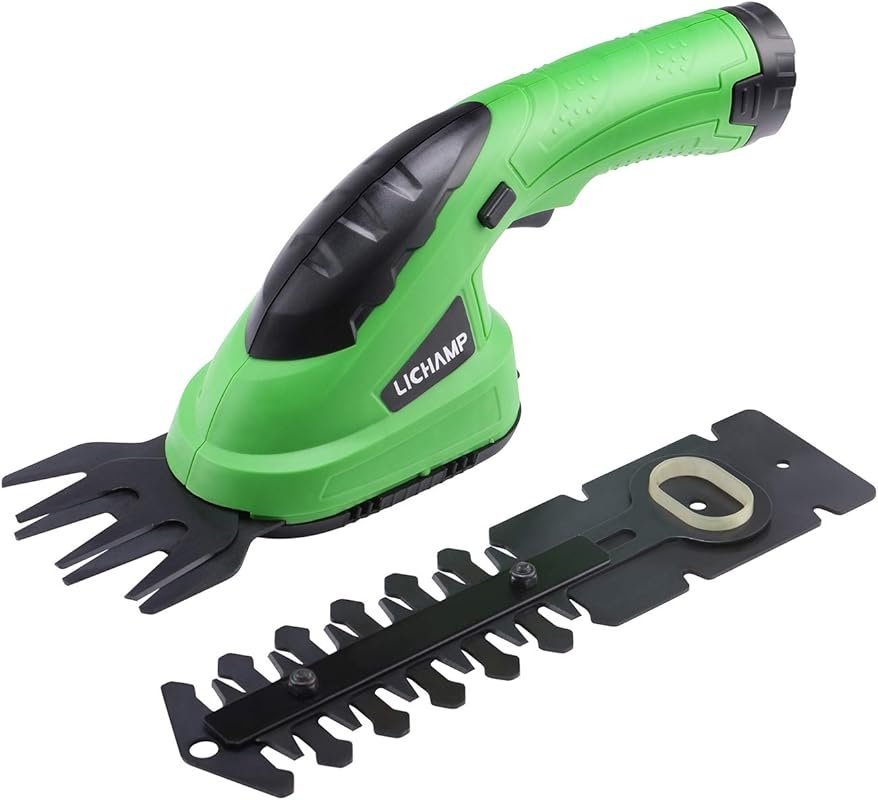 Lichamp 2-in-1 Cordless Electric Grass Shear & Hedge Trimmer, Recharge