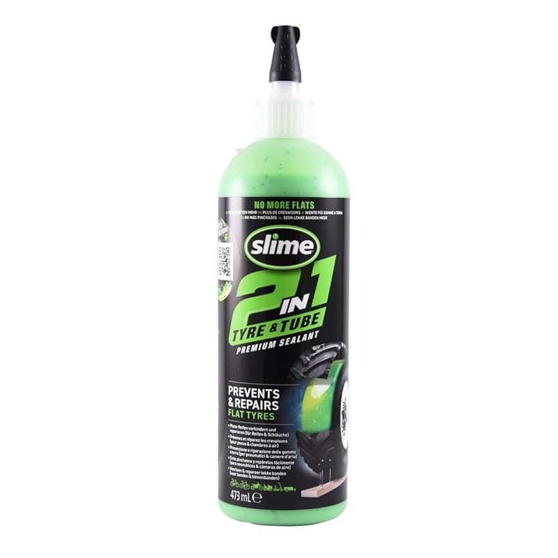 Slime 10193 Tire and Tube Sealant: 2-in-1 Puncture Repair, Prevent and