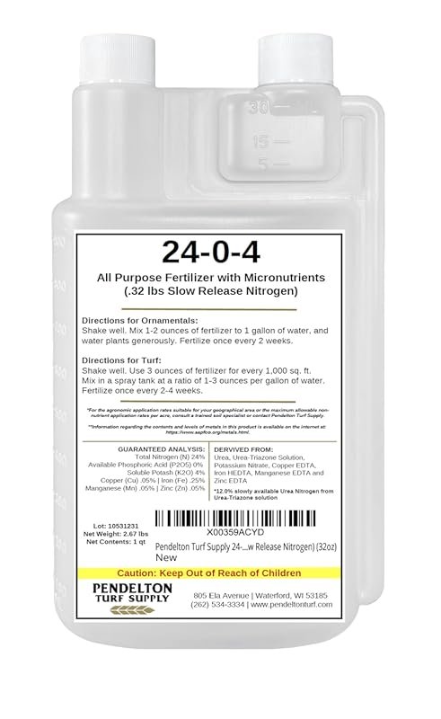 Pendelton Turf Supply 32oz All-Purpose Liquid Fertilizer 24-0-4 with M
