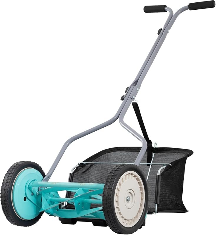 American Lawn Mower 14-Inch 5-Blade Push Reel Mower with Grass Catcher