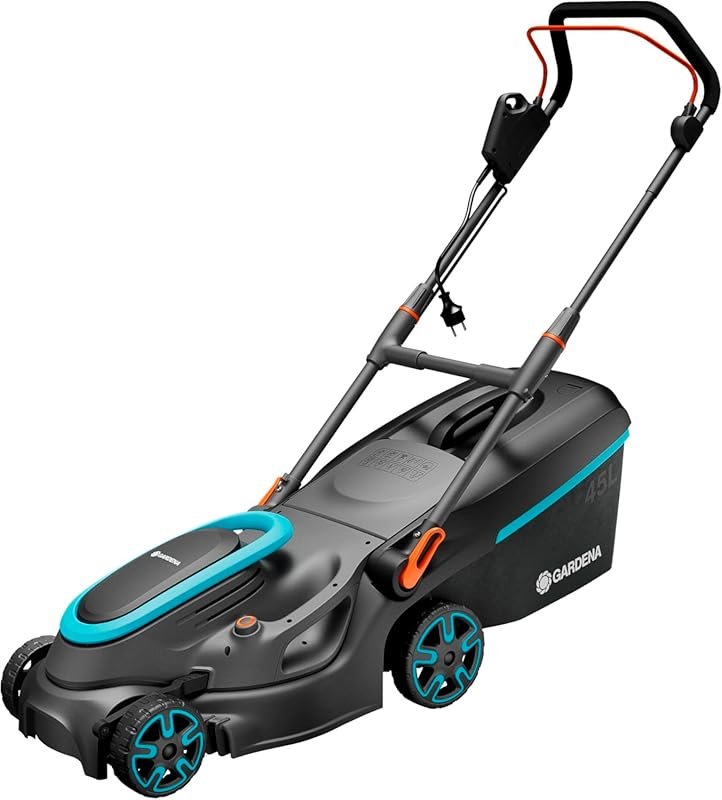 Gardena PowerMax 37/1800 G2 Electric Mower: 1800W, 37cm Cut, 45L Bag, 