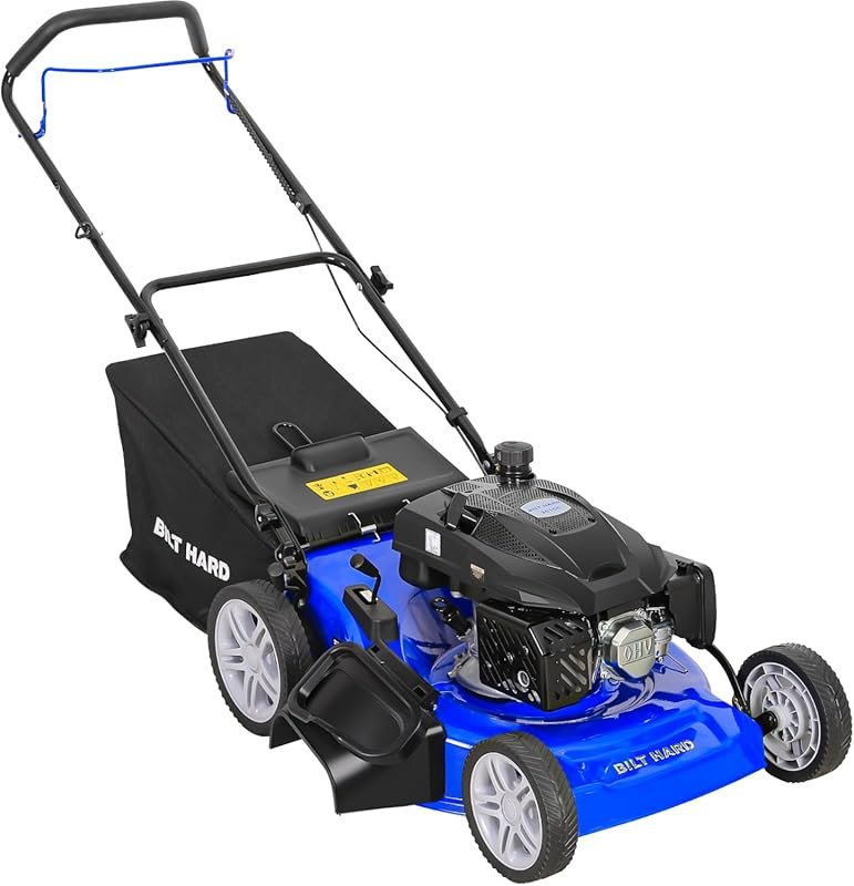 BILT HARD 21-Inch Gas Powered Lawn Mower, 201cc 4-Cycle Engine, 3-in-1