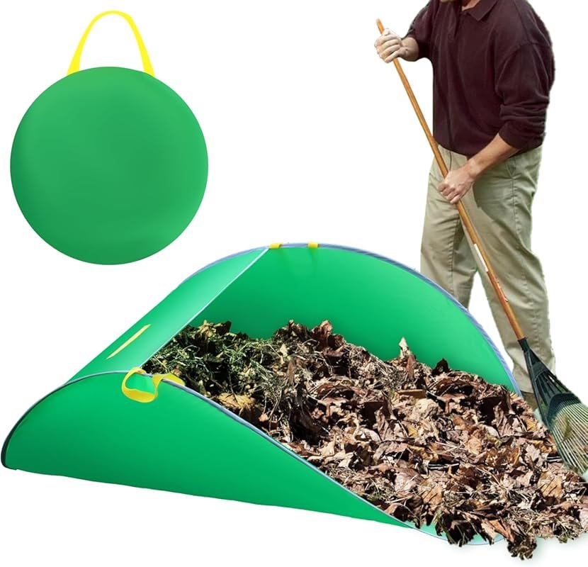 UQM Portable Pop Up Leaf Collector Bags, Reusable Yard Garden Leaf Bag