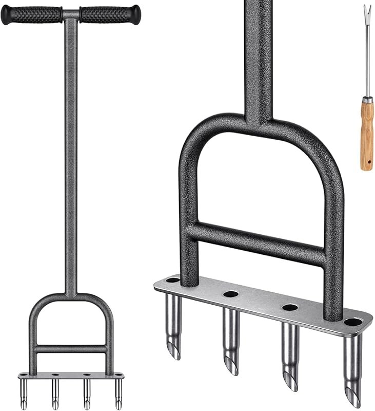Dolibest Stainless Steel Coring Aerator Tool with Soft Grip for Loosen