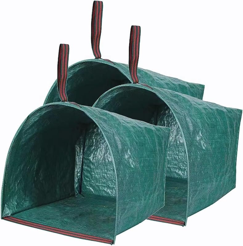 Reusable Lawn & Garden Bags: 3-Pack, 53-Gallon Collapsible Yard Bags f