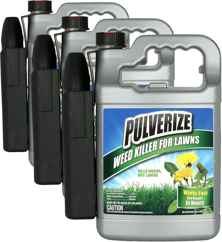 Pulverize PW-B-128-S Lawns Concentrate Weed Killer, Brown Liquid (3 Pa