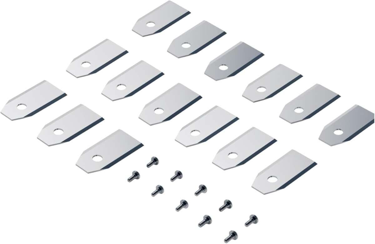 Robot Lawn Mower Replacement Blades Set: 15 Knives & 10 Screws for Sha