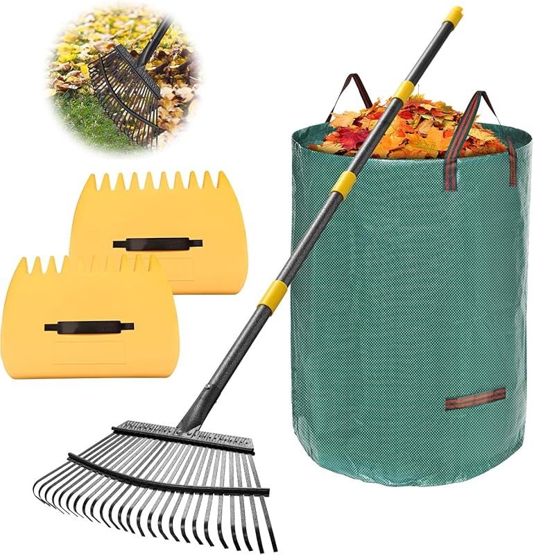 Heavy Duty Metal Leaf Rake: 18