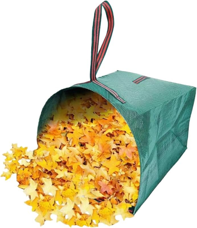 Large Yard Dustpan Leaf Collector: 53-Gallon Reusable Bags for Lawn De