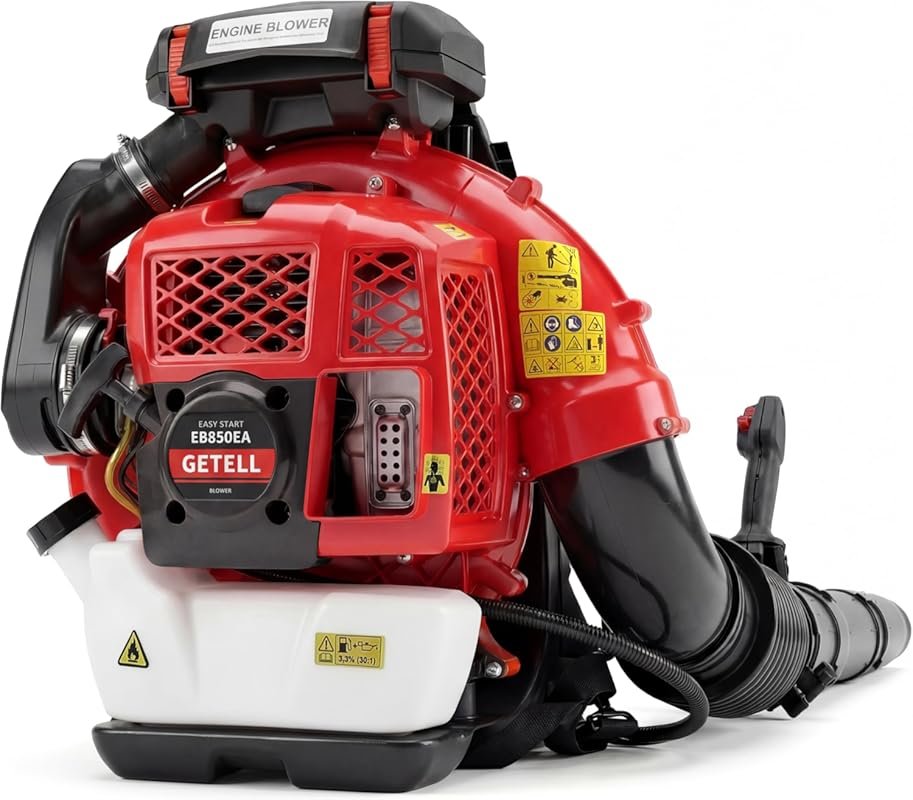 Heavy-Duty 80cc Gas Backpack Leaf Blower: 900CFM 206MPH 2-Stroke Engin