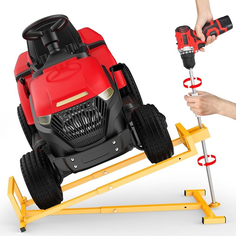 1200 lb Heavy-Duty Lawn Tractor & Riding Mower Lift Jack - Quick Setup