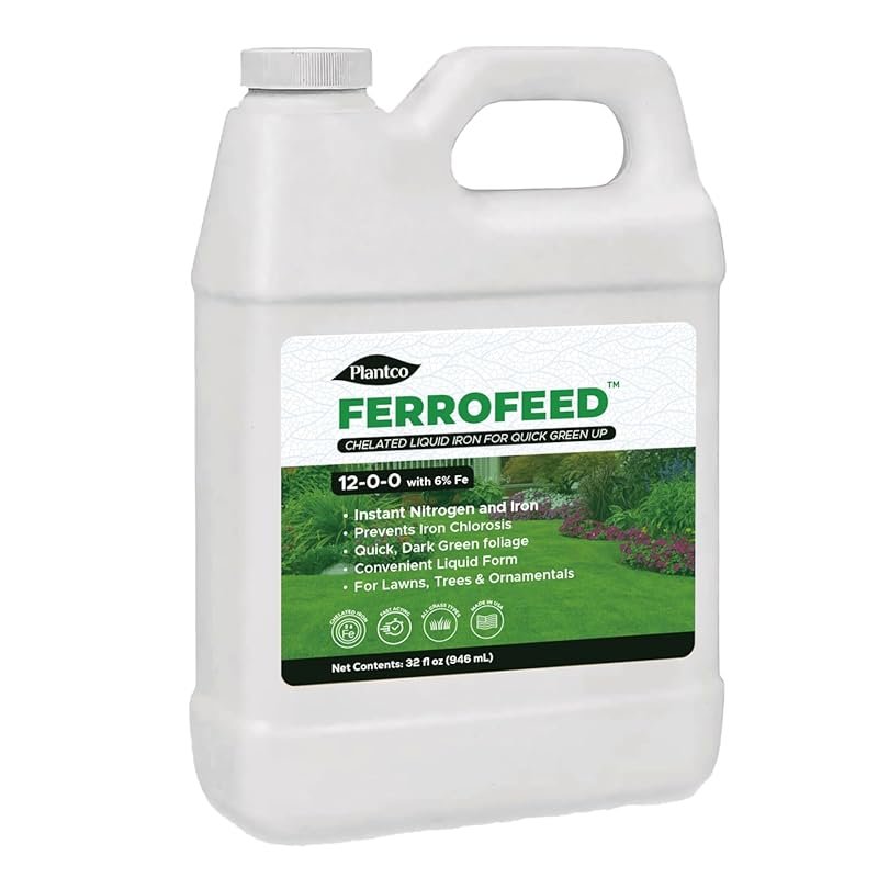 Ferrofeed Chelated Liquid Iron 12-0-0 Fertilizer (32 fl oz): Fast-Acti