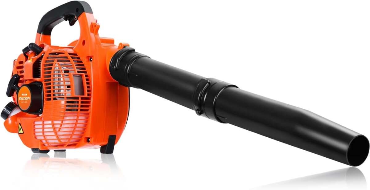 Lightweight 26cc Gas Handheld Leaf Blower: Powerful 2-Cycle Engine, 18