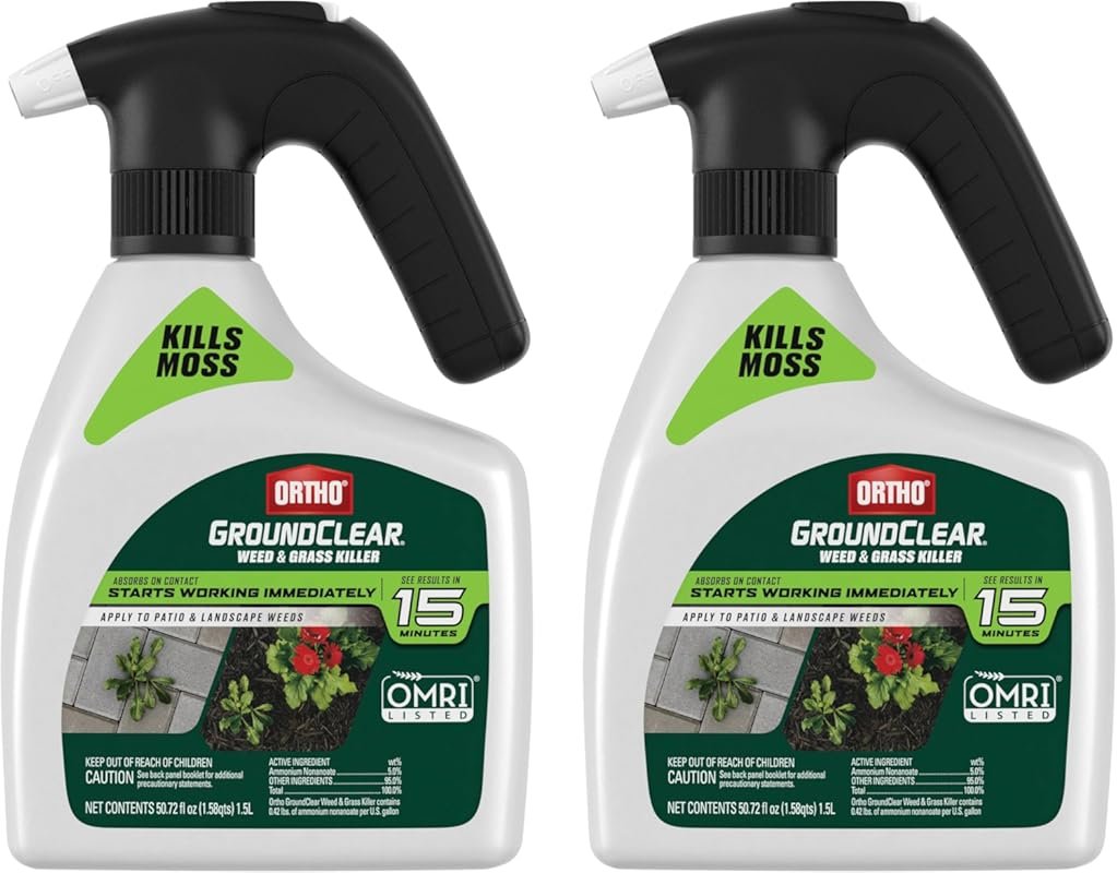 Ortho GroundClear 1.5L Weed & Grass Killer Spray with Battery Powered 