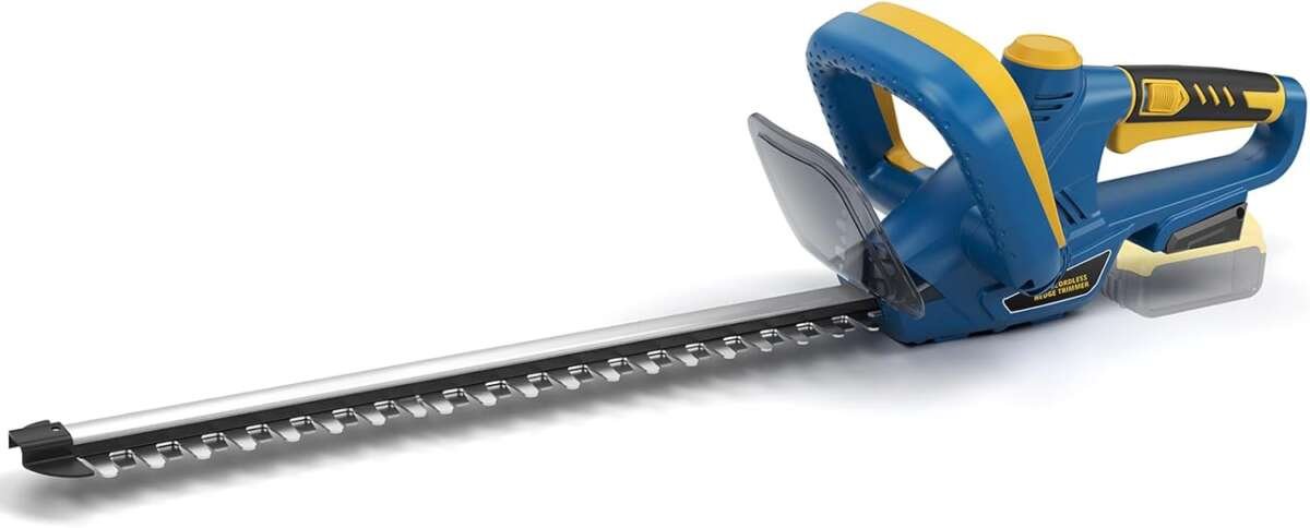 IEBUDA Cordless Hedge Trimmer for DeWalt 20V Batteries: 22'' Blade, 1600RPM, Rotating Handle