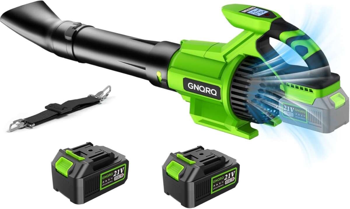 21V Cordless Electric Leaf Blower: 2x4.0Ah Batteries, 715CFM, 180MPH, 