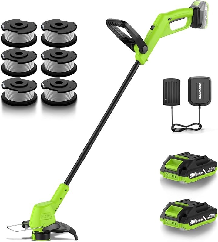 20V Cordless Weed Eater 9500RPM Electric Wacker, 12