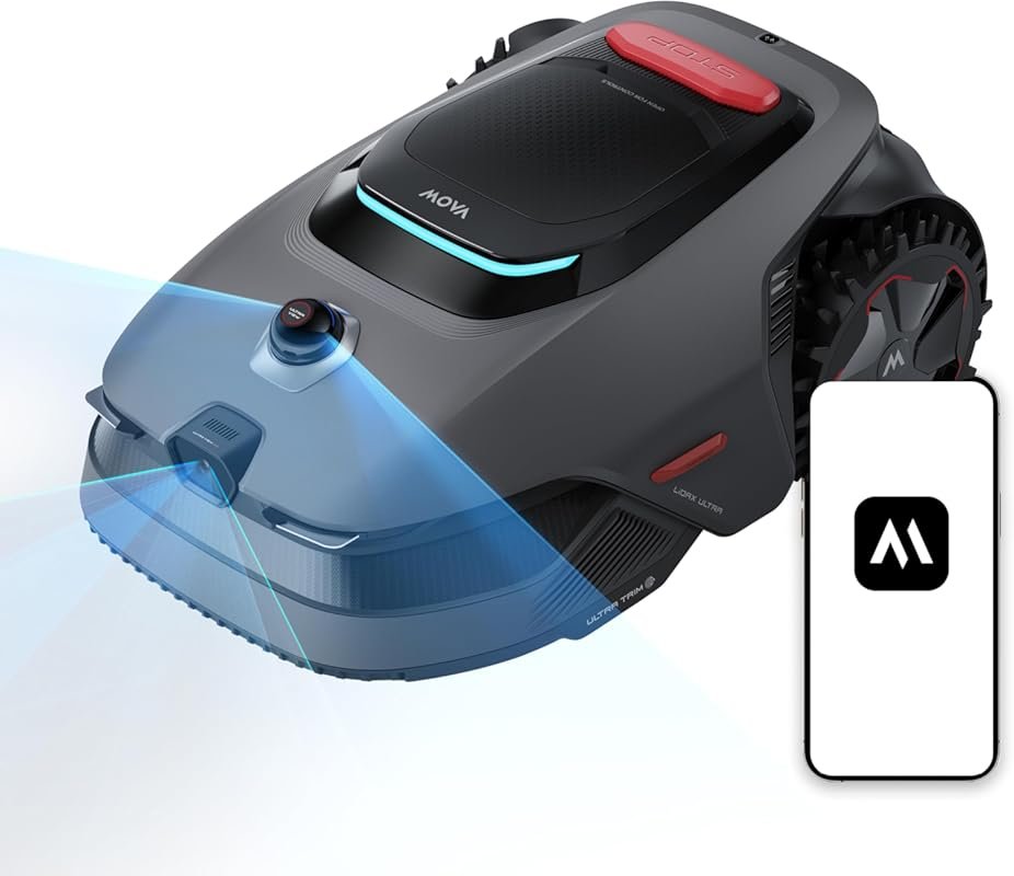 MOVA LiDAX Ultra 2000: 4G, 0.5 Acre, Wire-Free LiDAR, Zero-Edge Cuttin