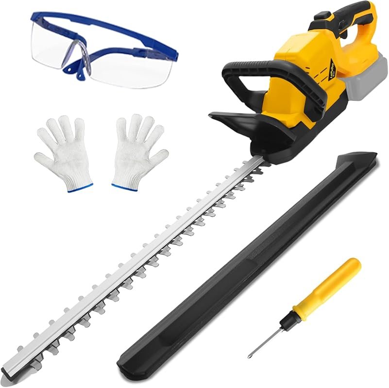 20-Inch Cordless Hedge Trimmer (No Battery), Compatible with DeWalt 20