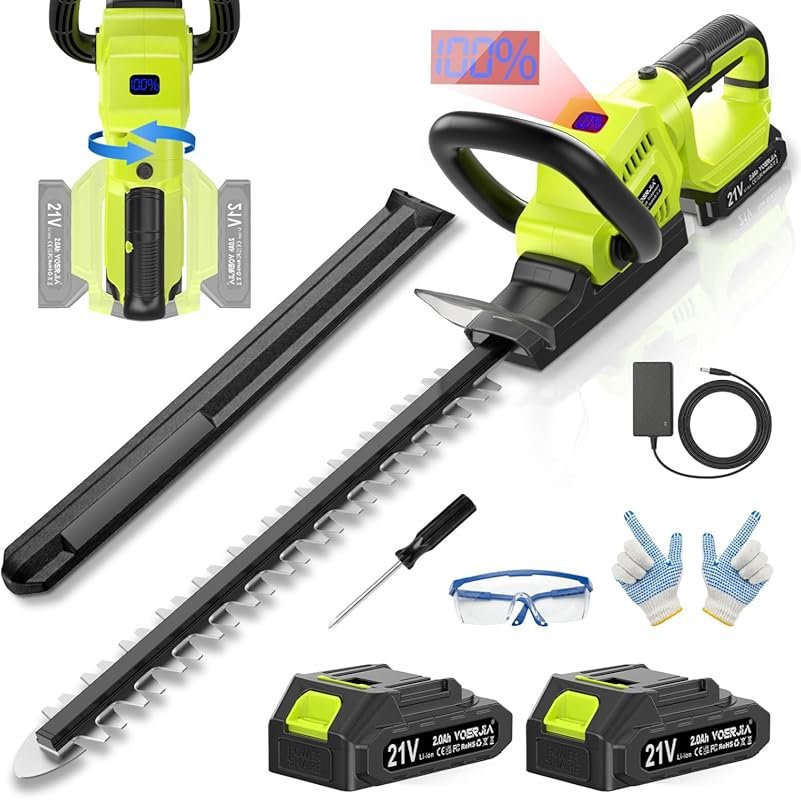 21V Cordless Hedge Trimmer with 20