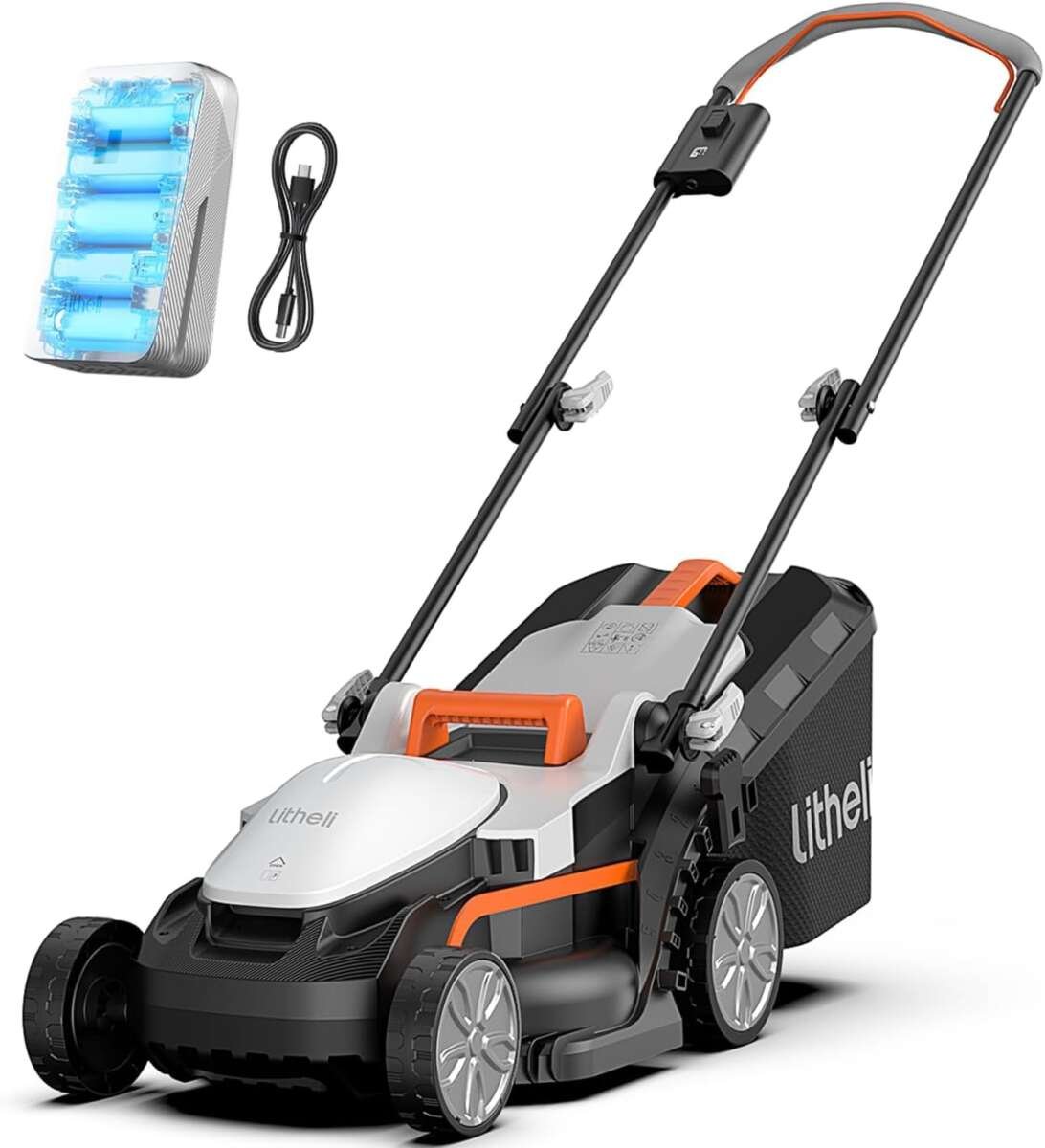 Litheli Cordless Lawn Mower 13 Inch, U20 Handy+ 20V Electric Lawn Mowers for Gar