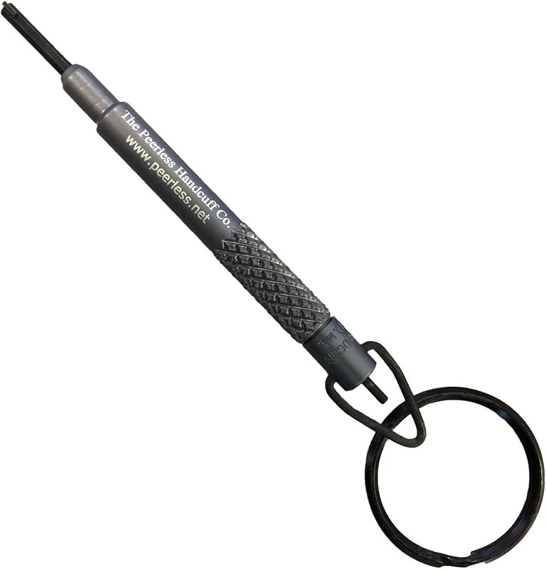 Oversize Handcuff Key with Convenient Key Ring - Nickel Plated for Dur