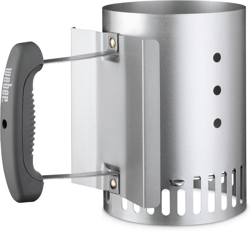 Weber Rapidfire Compact Chimney Starter - Lights Coals in Under 15 Minutes for Smaller Grills