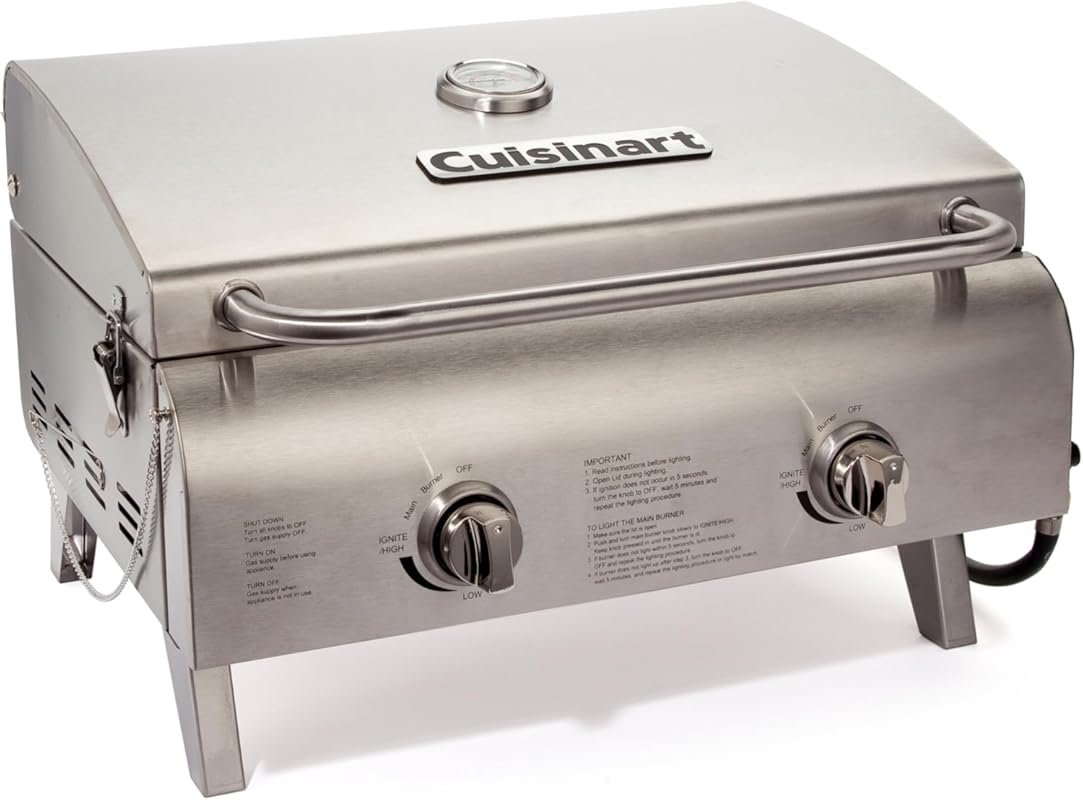 Cuisinart CGG-306 Chef's Style Tabletop 2-Burner Propane Gas Grill for