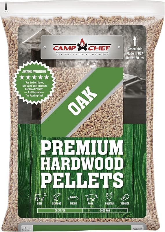 Camp Chef Oak Flavor 100% All-Natural Wood Pellets - Perfect for Smoke
