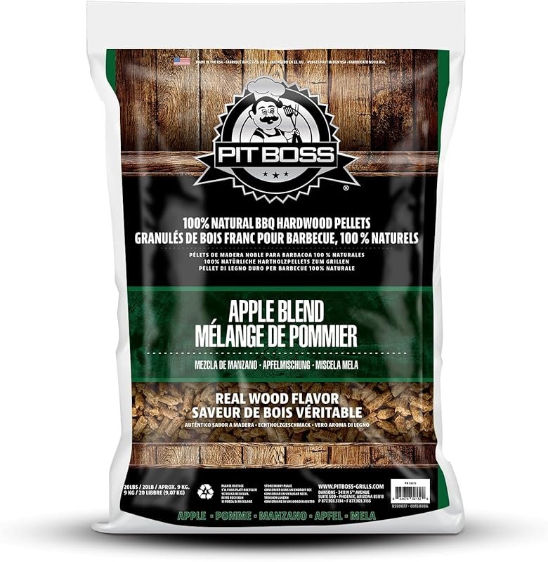 Pit Boss 100% All Natural BBQ Hardwood Pellets - 20 lbs for Grilling,