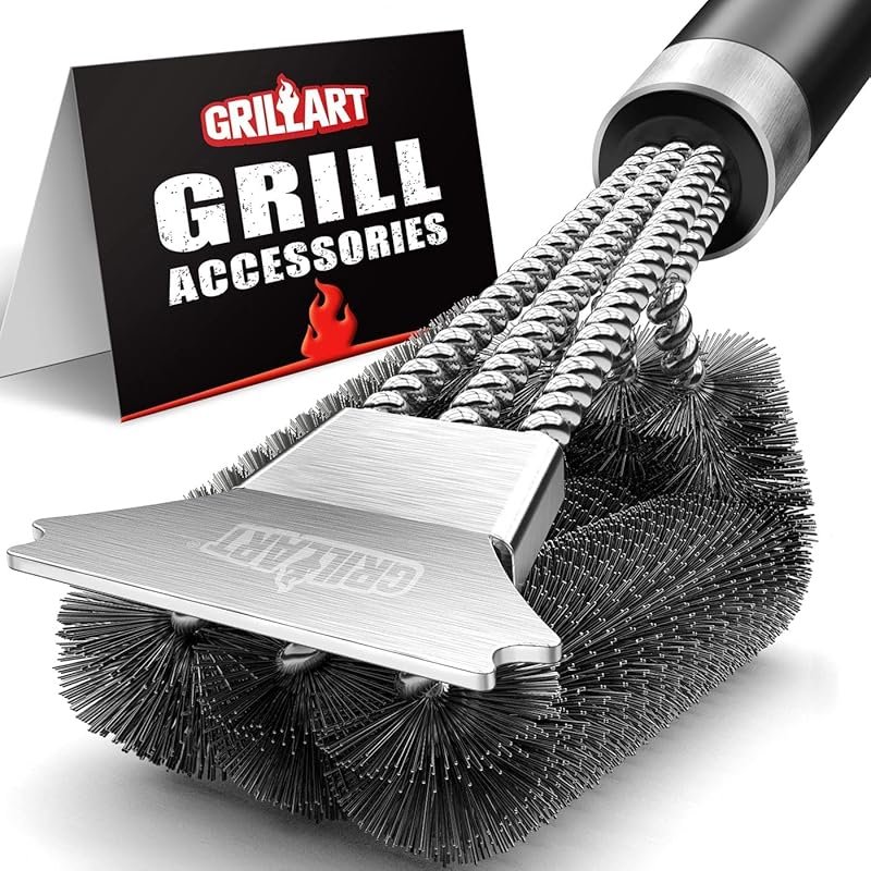 GRILLART BR-8529 Safe Wire Grill Brush and Scraper for Gas, Charcoal G