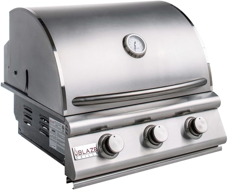 Blaze Prelude LBM Built-In Natural Gas Grill: 3-Burner, 42,000 BTUs, 3