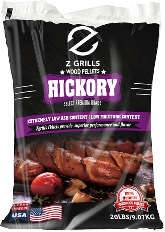 Z GRILLS 100% All-Natural Hickory Wood Pellets for Smoker Grill and BBQ