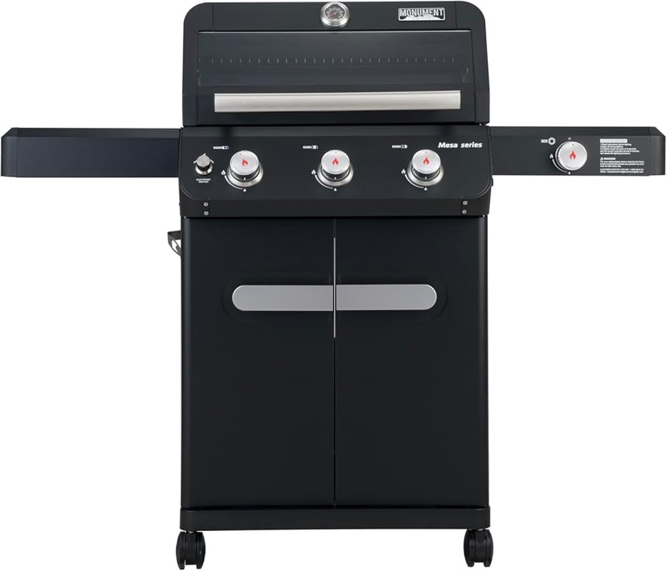 Monument Grills Mesa 3+1 Burner Propane Gas Grill: 48,000 BTUs, Stainl