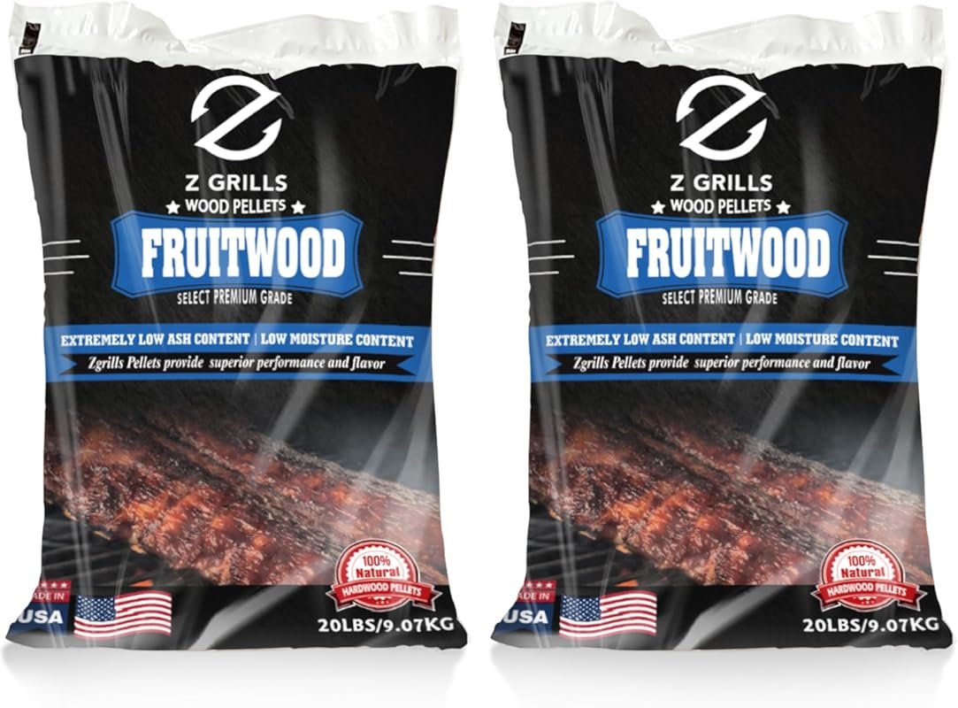 Z GRILLS 100% All-Natural Fruitwood Wood Pellets for Smoker Grill, 40lbs